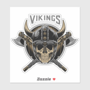 Sticker Viking Skull Warrior