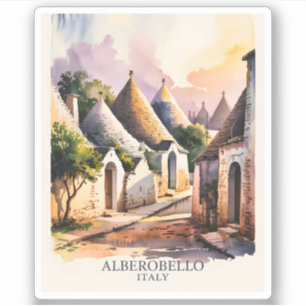 Sticker Village Italien Trulli Vintage Alberobello Pouille