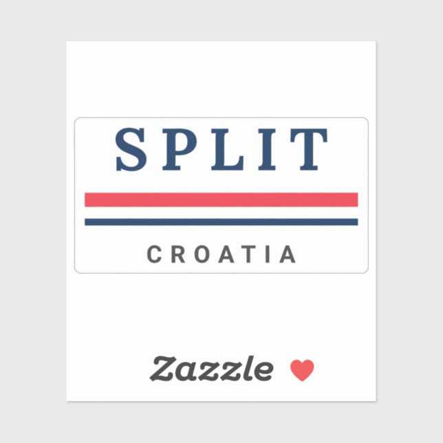 Sticker Ville de Split Croatie (Feuille)