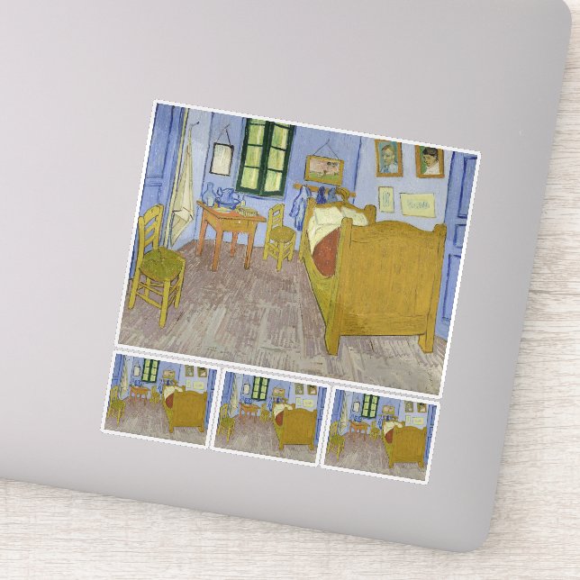 Sticker Vincent Van Gogh, Chambre à Arles, 3ème version (Détail)