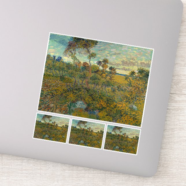 Sticker Vincent Van Gogh, Coucher De Soleil À Montmajour (Détail)