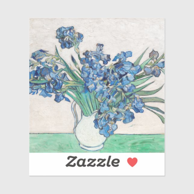 Sticker Vincent Van Gogh. Irises. Impressionnisme floral (Feuille)