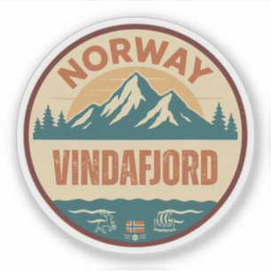 Sticker Vindafjord, Norge Norvège