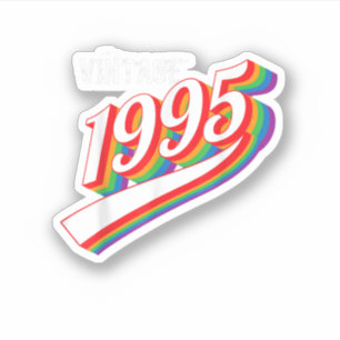 Sticker Vintage 1995 Cool fête anniversaire Retro 1995
