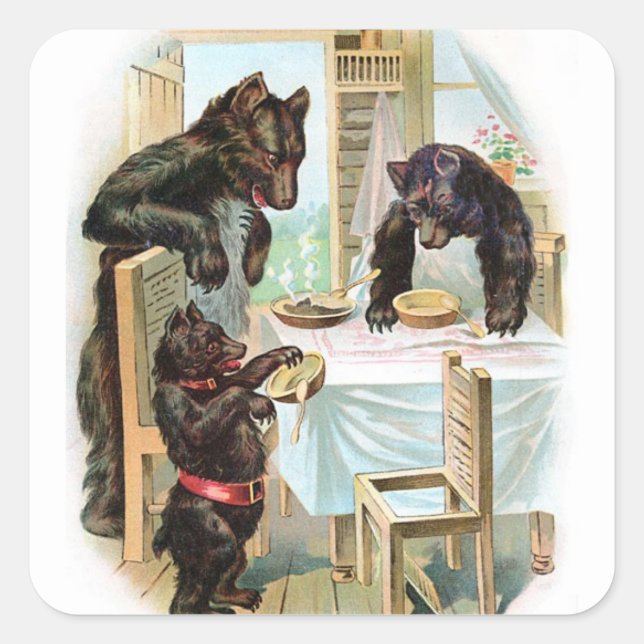 Sticker vintage à trois ours (Devant)