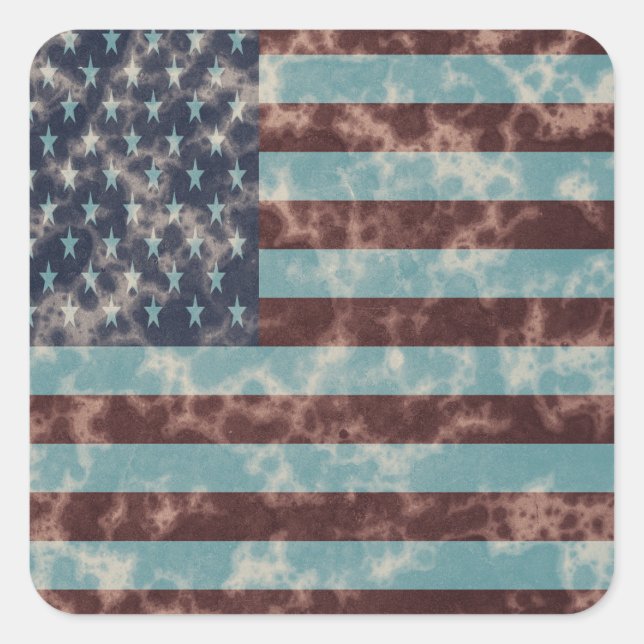 Sticker vintage American Flag (Devant)