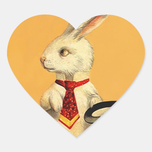 Sticker Vintage Anthro Magic Hat Trick Rabbit Hare (Front)