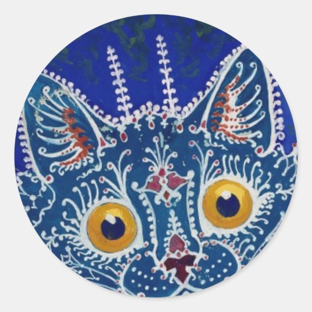 Sticker vintage Blue Cat (Devant)