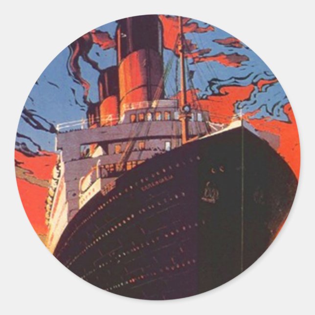 Sticker Vintage Croisière Voyage Promo (Devant)
