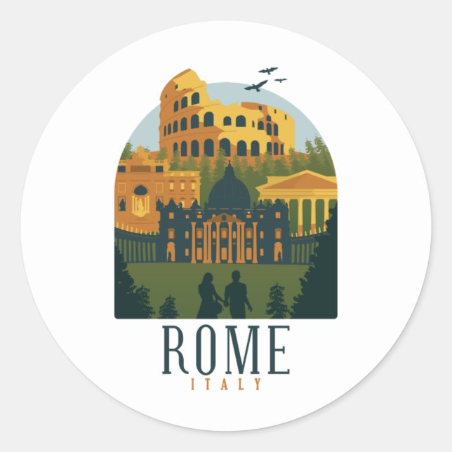 Sticker Vintage du Colisée de Rome (Devant)