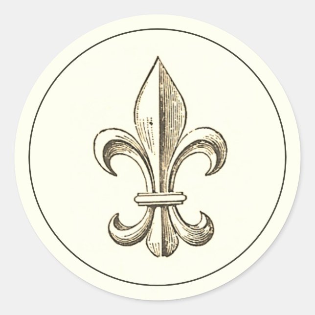 Sticker Vintage Fleur de Lis (Devant)