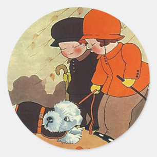Sticker Vintage Forever Accueil Chien Animaux de c