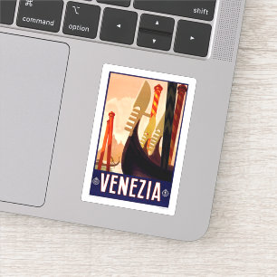 Sticker Vintage Gondola Venezia Italie Voyage