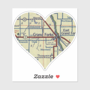 Sticker Vintage Grand Forks ND