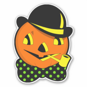 Sticker Vintage Halloween Décoration Jack o' Lantern