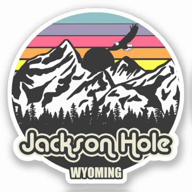 Sticker Vintage Jackson Hole Wyoming (Recto)