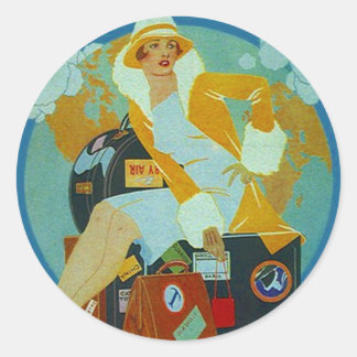 Sticker vintage Jet-Setter Stickers bagage de voya