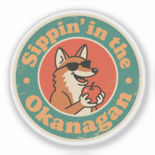 Sticker Vintage Okanagan en train de sombrer