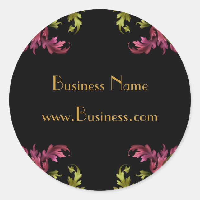 Sticker Vintage or noir et rose (Devant)