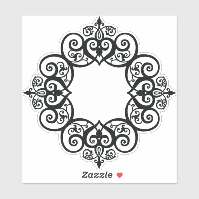 Sticker Vintage Ornamental Frame (Feuille)