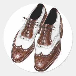 Sticker Vintage Oxford Wingtip Chaussures paire
