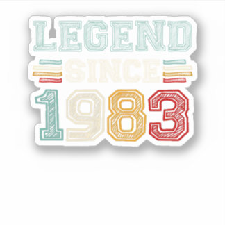 Sticker Vintage Retro Legend Since 1983