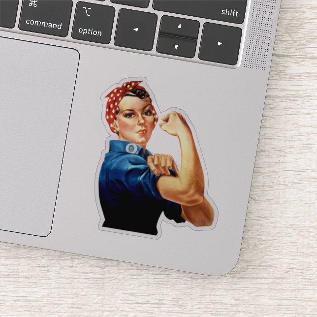 Sticker Vintage Rosie le Riveter (Détail)