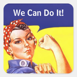 Sticker Vintage Rosie The Riveter We Can Do It!