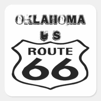 Sticker Vintage Route 66 Worn State Oklahoma US