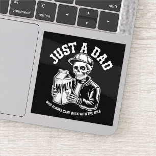 Sticker Vintage Skeleton Papa Est Revenu Fête des pères de