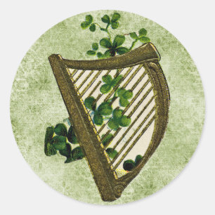 Sticker vintage St Patrick's Day Classic Round