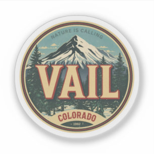 Sticker vintage Vail colorado extérieur hiver neige ski
