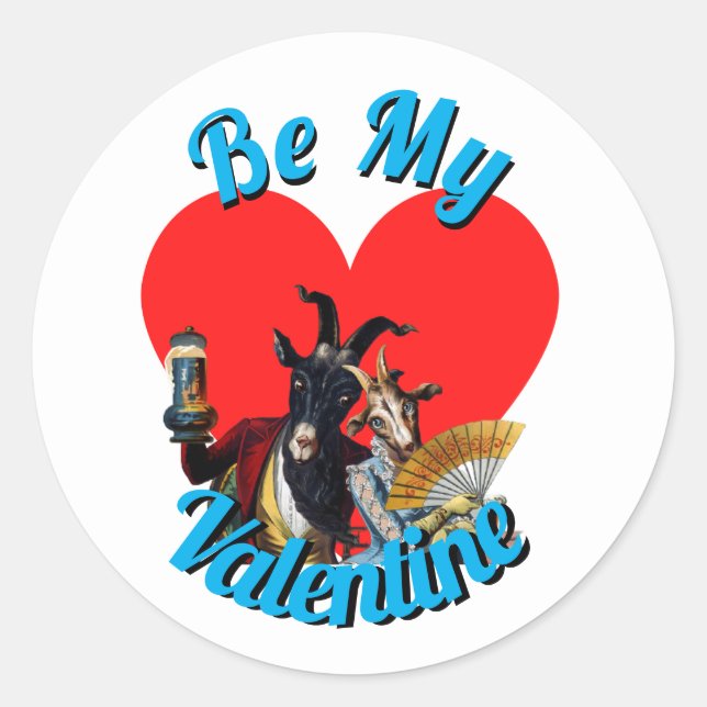 Sticker vintage Valentine Classic Round (Devant)