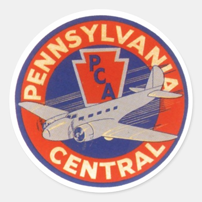 Sticker Vintage voyage Ad Pennsylvania Central (Devant)
