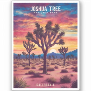 Sticker Vintage voyage Joshua Tree National Park Retro