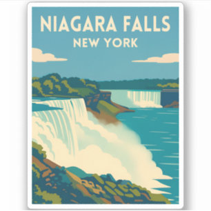 Sticker Vintage voyage rétro Niagara Falls New York