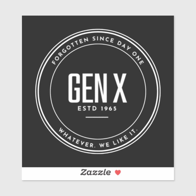 Sticker Vinyl Coupé GEN X sur mesure (Feuille)