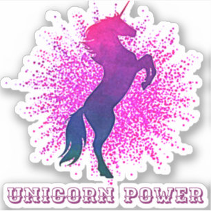 Sticker Vinyl Coupé Personnalisé Unicorn Power