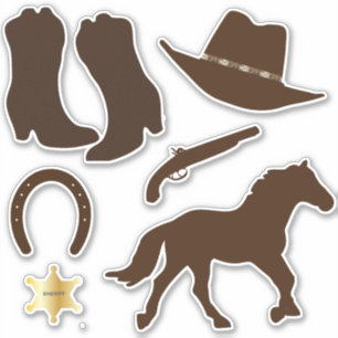 Sticker Vinyl cowboy 8 pouces