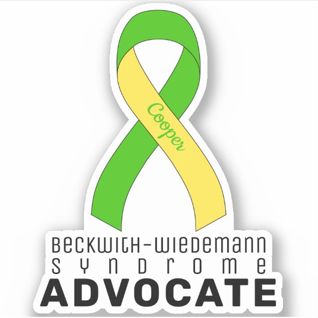 Sticker Vinyl De L'Avocat Du Syndrome De Beckwith- (Devant)