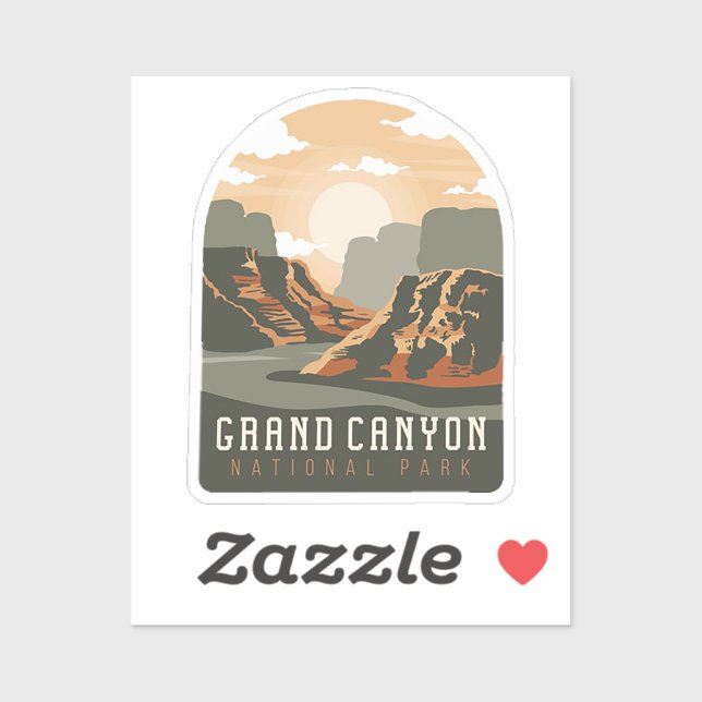 Sticker Vinyl du Parc National du Grand Canyon (Feuille)