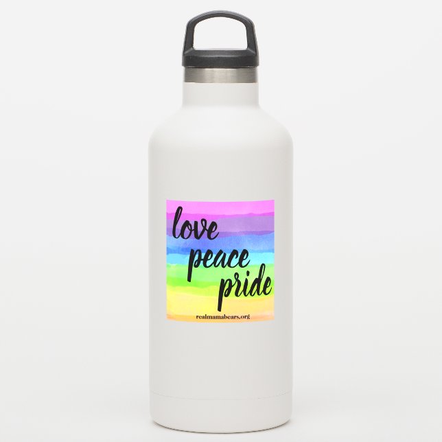 Sticker Vinyl Fierté de Paix Amour (Gourde)