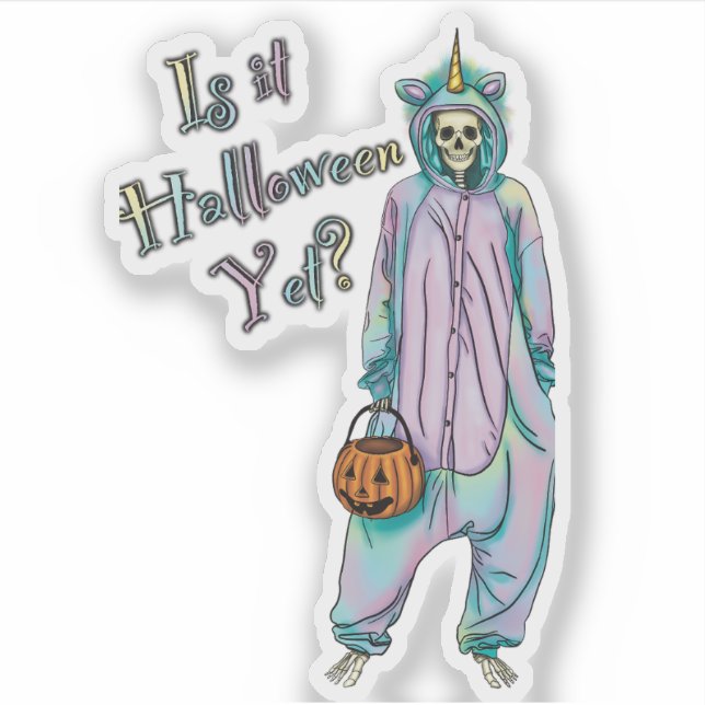 Sticker Vinyl Halloween, Est-Ce Encore Halloween ? (Devant)