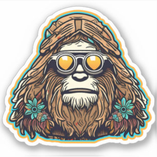 Sticker Vinyl Hippie Sasquatch