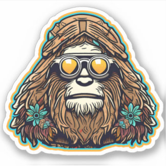 Sticker Vinyl Hippie Sasquatch