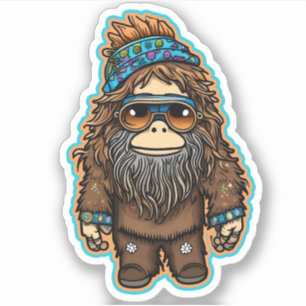 Sticker Vinyl Hippie Sasquatch