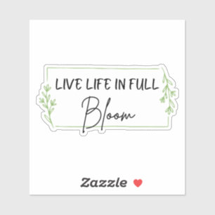 Sticker Vinyl Inspirationnel Floral Vert