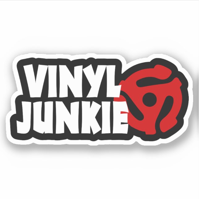 Sticker Vinyl Junkie (Devant)