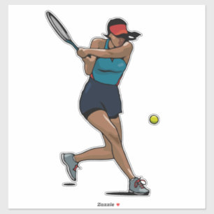 Sticker Vinyl Lecteur Femme Tennis