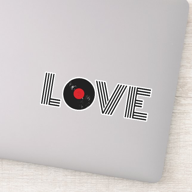 Sticker Vinyl record amour (Détail)